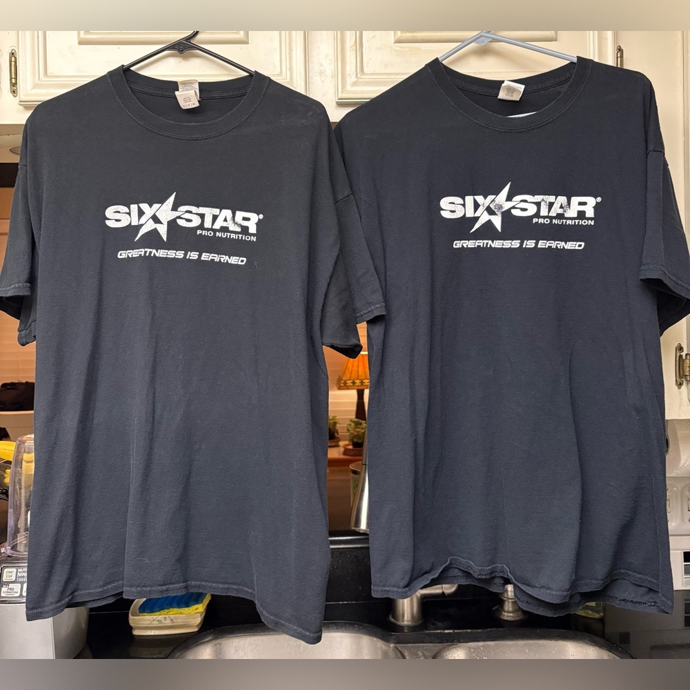 Bundle (2) Six Star XL Men’s T-shirts. Black.